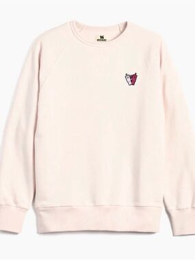 Stanley Crewneck Sweatshirt in Pale Pink with Embroidered Mini Motif never worn